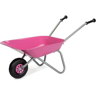 Rolly Childrens Metal Wheelbarrow - Pink - Toys