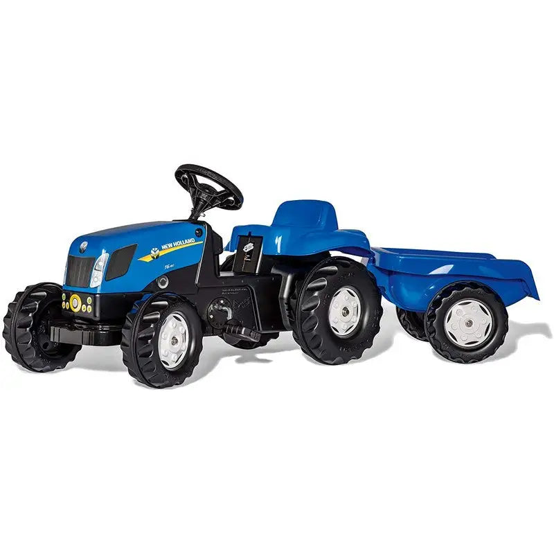 Rolly New Holland T7040 Ride On Tractor With Trailer - Toys