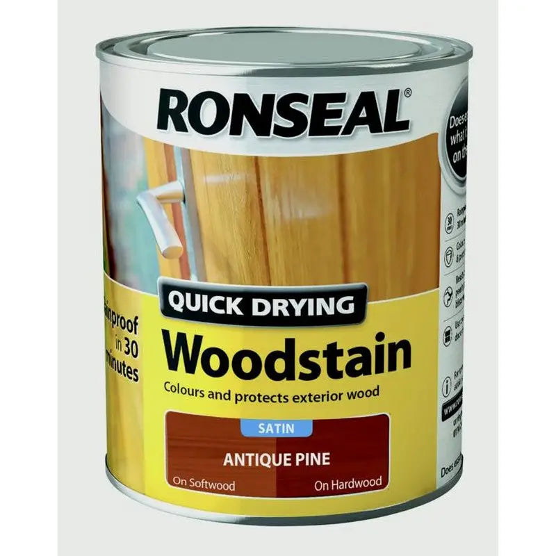 Ronseal Quick Drying Woodstain Satin - 250ml - 2.5 Litre