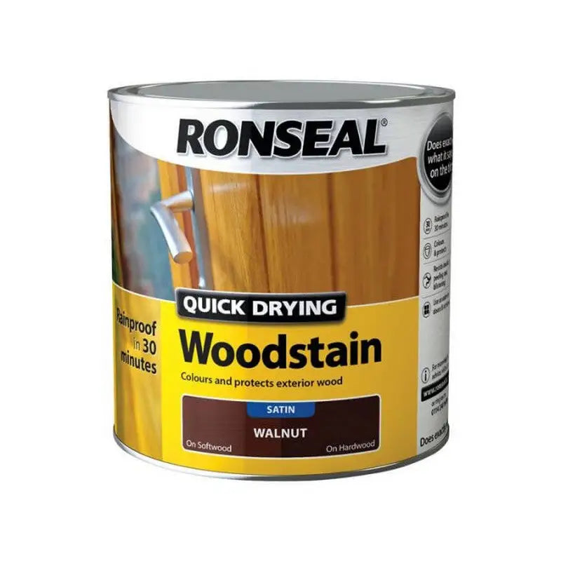 Ronseal Quick Drying Woodstain Satin - 250ml - 2.5 Litre