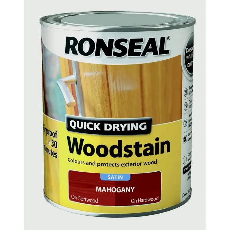 Ronseal Quick Drying Woodstain Satin - 250ml - 2.5 Litre