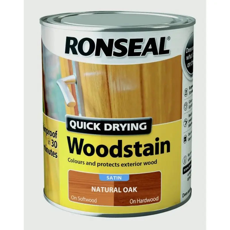 Ronseal Quick Drying Woodstain Satin - 250ml - 2.5 Litre