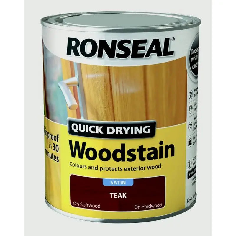 Ronseal Quick Drying Woodstain Satin - 250ml - 2.5 Litre