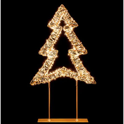 Rose Gold Table Top Tree with 720 Twinkling Warm White LEDs