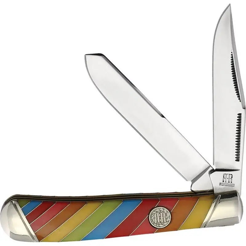 Rough Rider Canoe Lollipop Double Blade Pen Knife - Trapper