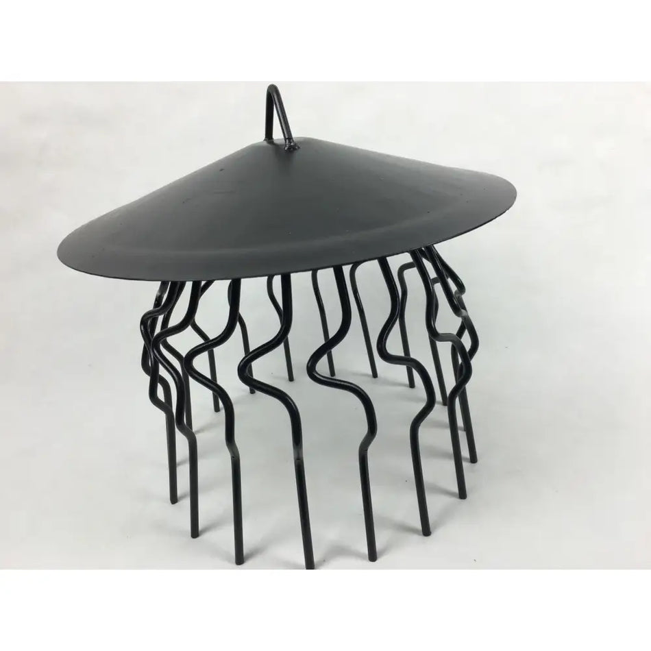 Round Tower Chimney Bird Guard Cowl With Canopy - Black