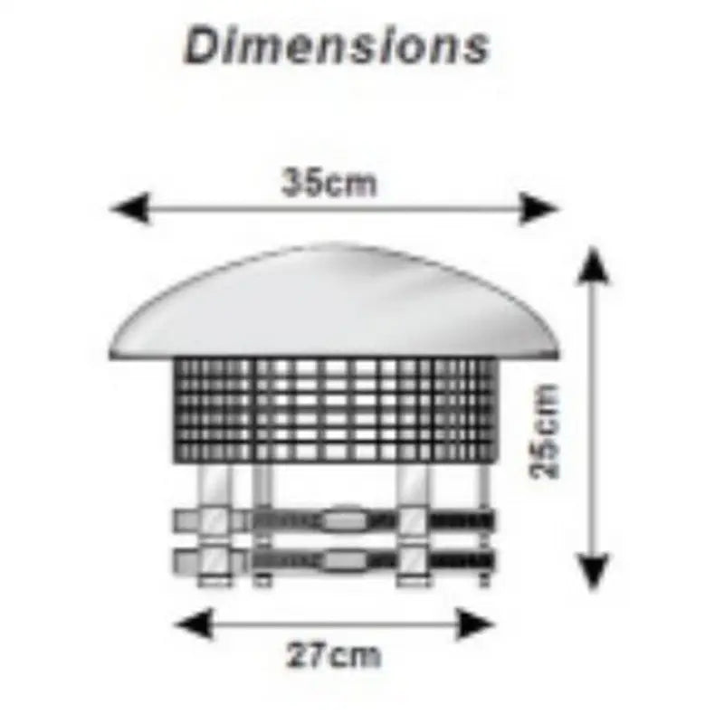 Round Tower Chimney Cowl Cap - Comes with Bird Screen ZP