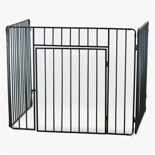 Round Tower Stove Guard With Gate - Black - Fireside