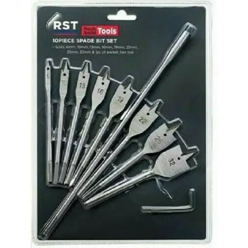 RST 10PCE Spade Bit Set - Drill Bit Set