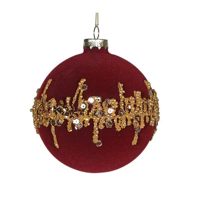 Ruby And Gold Bauble - Seasonal >> Christmas >> Baubles