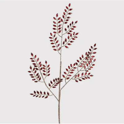 Ruby Glitter Crystal Stem - Seasonal >> Christmas >> Picks