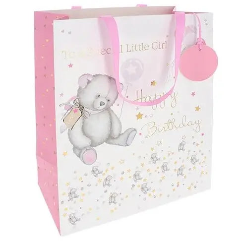 Rush Baby Bear Birthday Bag Girl Medium - Giftware >> Gift