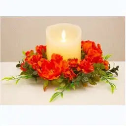 Russet Peony Candle Ring (Candle Not Included) - Seasonal