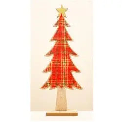 Rustic Tartan Tree 34cm - Seasonal & Holiday Decorations