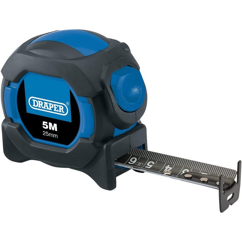Draper 25mm Auto Lock Tape Measure - 5 Meter - 16ft
