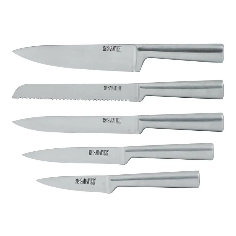 Sabatier 5 Piece Wooden Knife Block Set - Kitchenware