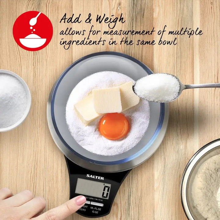 Salter Stainless Steel Aquatronic Digital Kitchen Scales Stewart