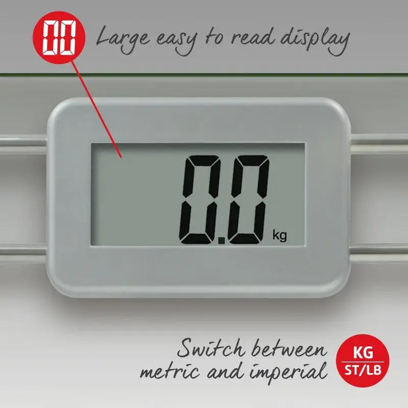 Salter Toughened Glass Electronic Compact Bathroom Scale -