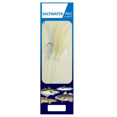 Saltwater Pro Hook White Mackerel Feather R310 - Fishing