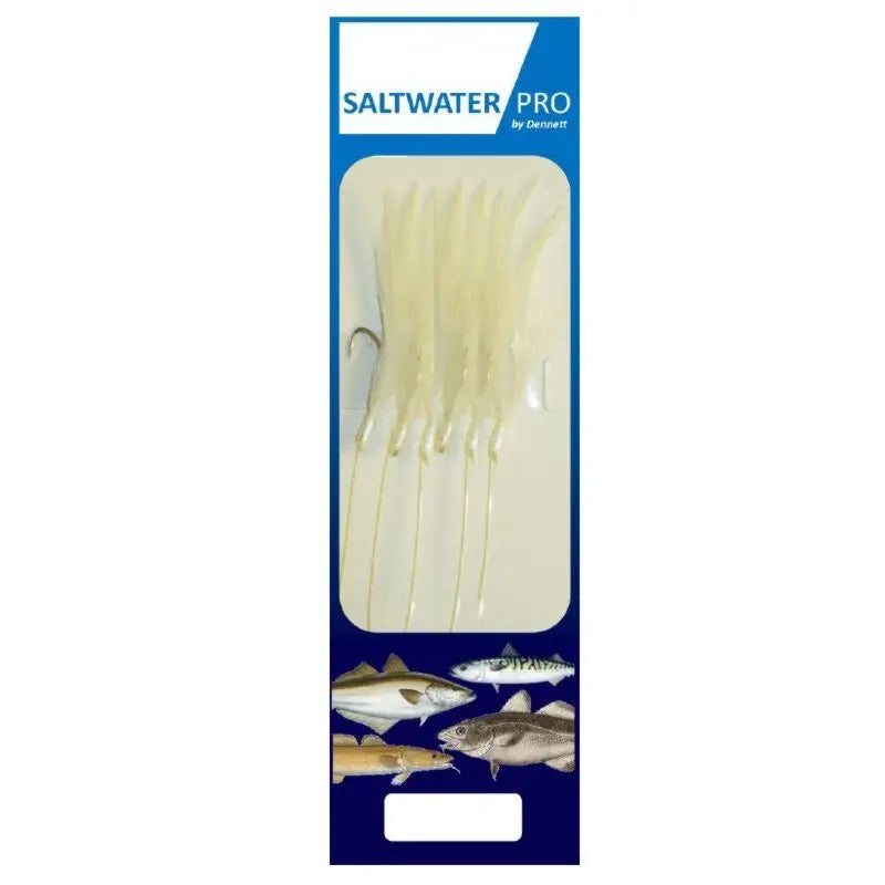 Saltwater Pro Hook White Mackerel Feather R312 - Fishing