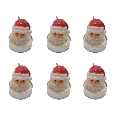 Santa Head Tealights - Set of 6 - Seasonal & Holiday
