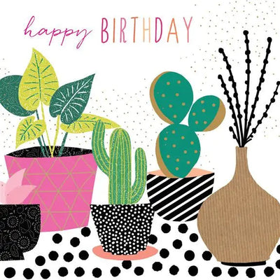 Sara Miller Birthday Cacti Plants Card - Giftware