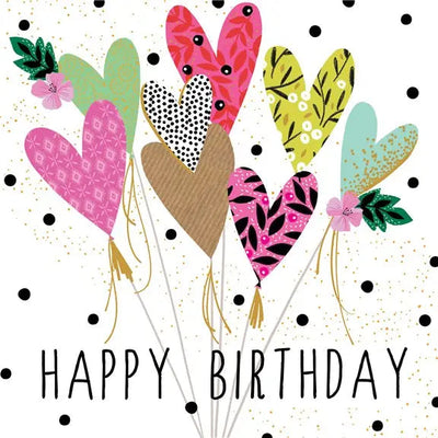 Sara Miller Birthday Heart Balloons Card - Giftware
