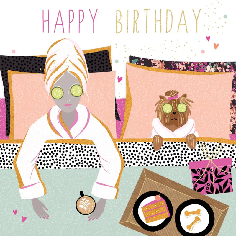 Sara Miller Breakfast In Bed Birthday Card - Giftware >>
