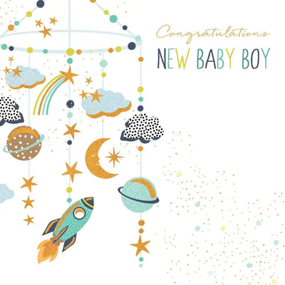 Sara Miller Congratulations New Baby Boy Card - Giftware