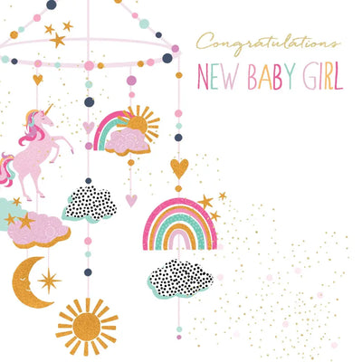 Sara Miller Congratulations New Baby Girl Card - Giftware