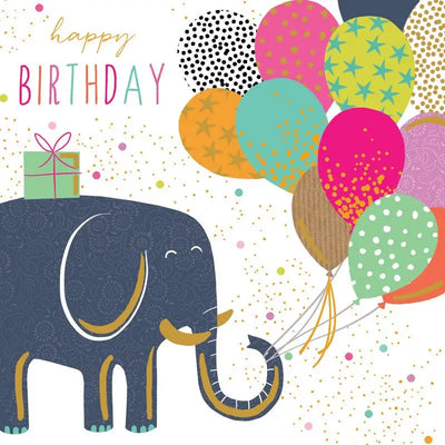 Sara Miller Elephant Birthday Card - Cards