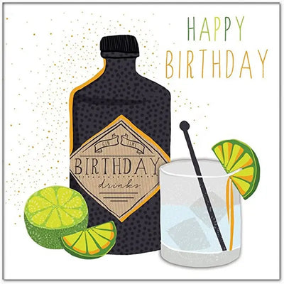 Sara Miller Gin And Tonic Birthday Card - Giftware