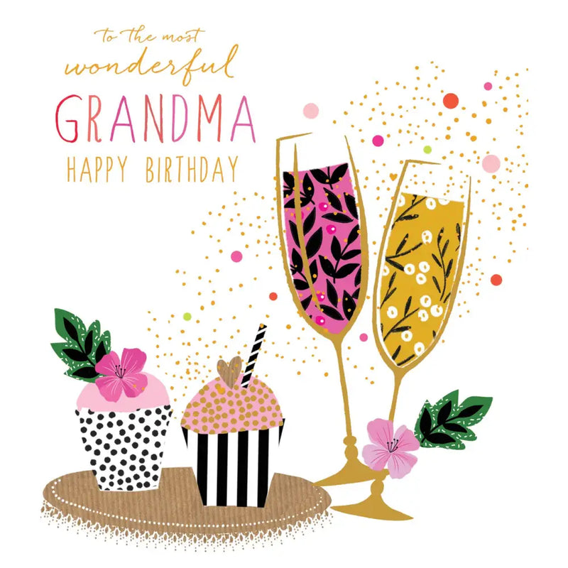 Sara Miller Grandma Cupcakes Birthday Card - Giftware >>
