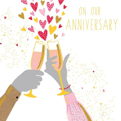 Sara Miller Our Anniversary Cheers Card - Cards