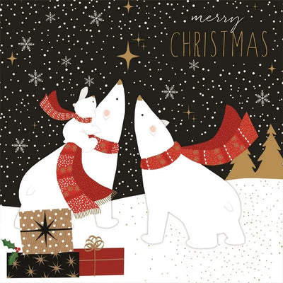 Sara Miller Polar Bear Family Christmas Card - Giftware