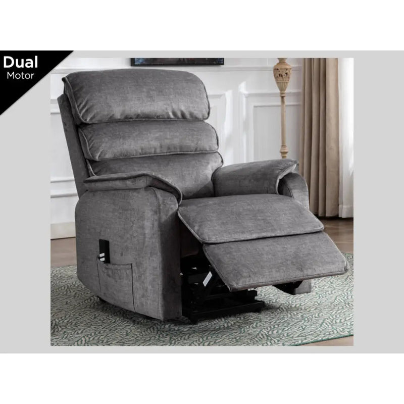 Savoy Dual Lift & Rise Chair - Grey - Occasional Furniture