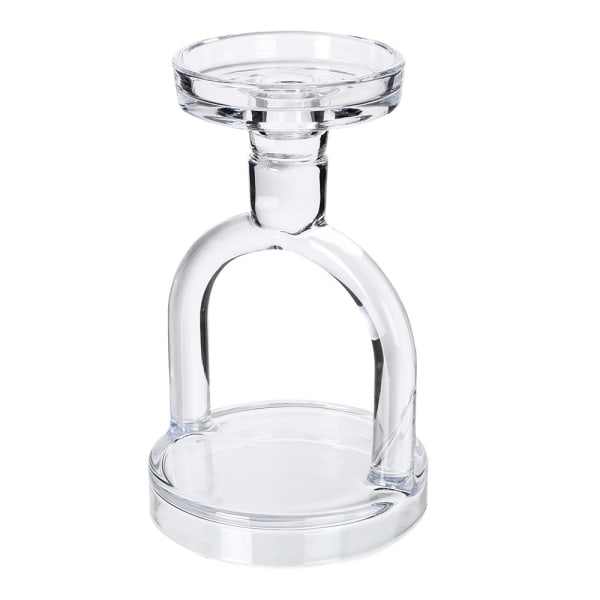 Glass Stirrup Candle Holder 20x12cm
