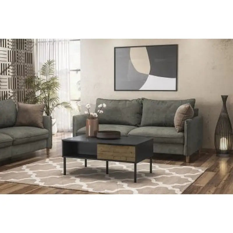 Seconique Madrid Black & Acacia Effect Furniture Range -