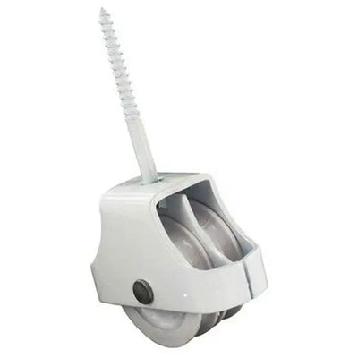 Securit Double Screw-In Pulley White 45mm - DIY Tools &