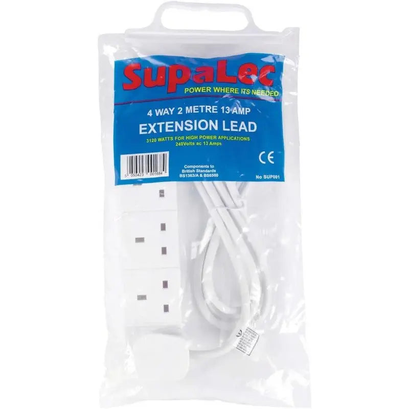 Securlec Extension Lead 2M 4 Socket 240V 13 Amp