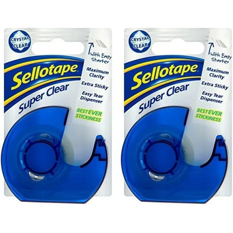 Sellotape Super Clear Handheld Tape 18mm x 15m - 2 Pack