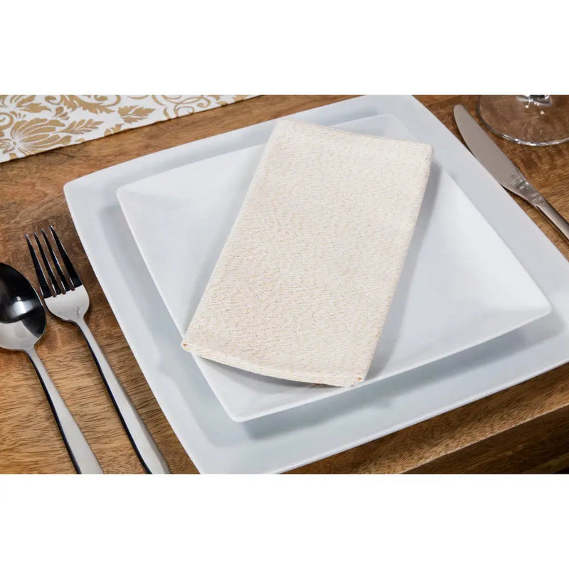 Set of 4 Champagne Gold Glittered Lurex Napkins - Seasonal &