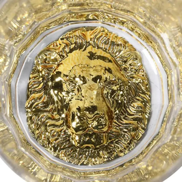 Set Of 4 Lion Head Gold Tumblers - Homeware