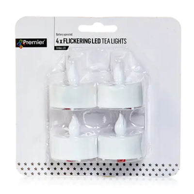 Set of 4 White Tea Lights - Homeware >> Decorative Home
