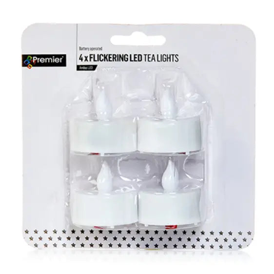 Set of 4 White Tea Lights - Homeware >> Decorative Home