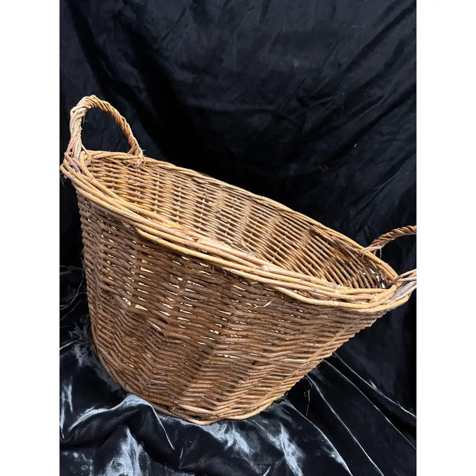 Shallow Rattan Log Basket Deep 22cm - Basket