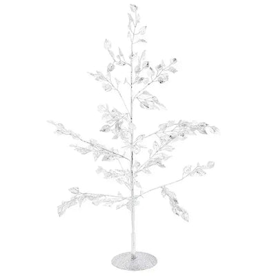 Shimmer Tree Leaves Silver 45cm - Christmas >> Trees