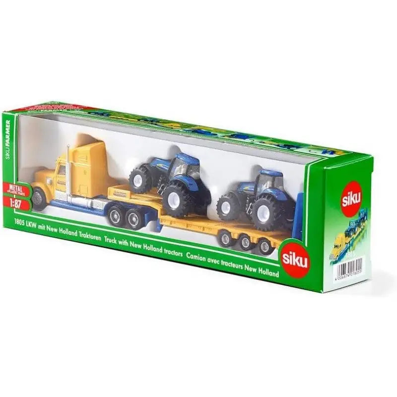 Siku Truck With 2 New Holland Tractors 1:87 1805 - Toys