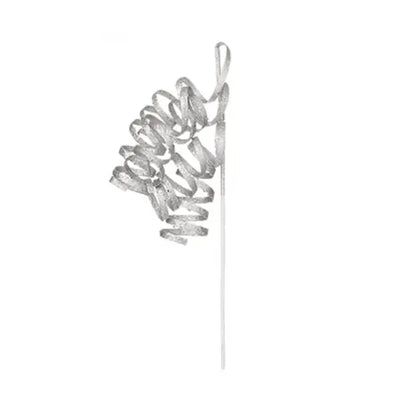 Silver Curly Glitter Stem 70cm - Seasonal >> Christmas >>