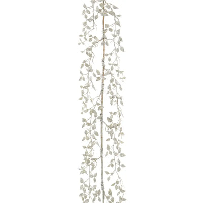Silver Glitter Leaf Garland - 150cm - Seasonal >> Christmas